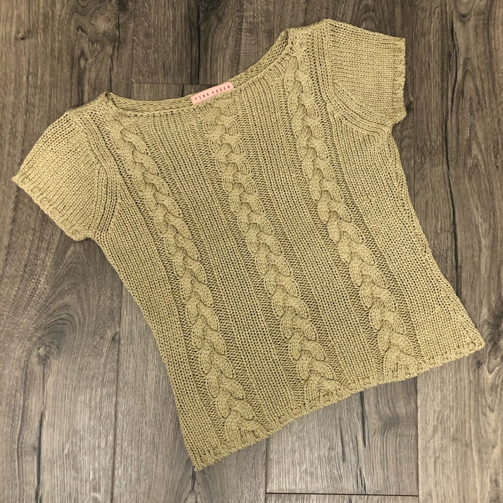 short sleeve knit sweater